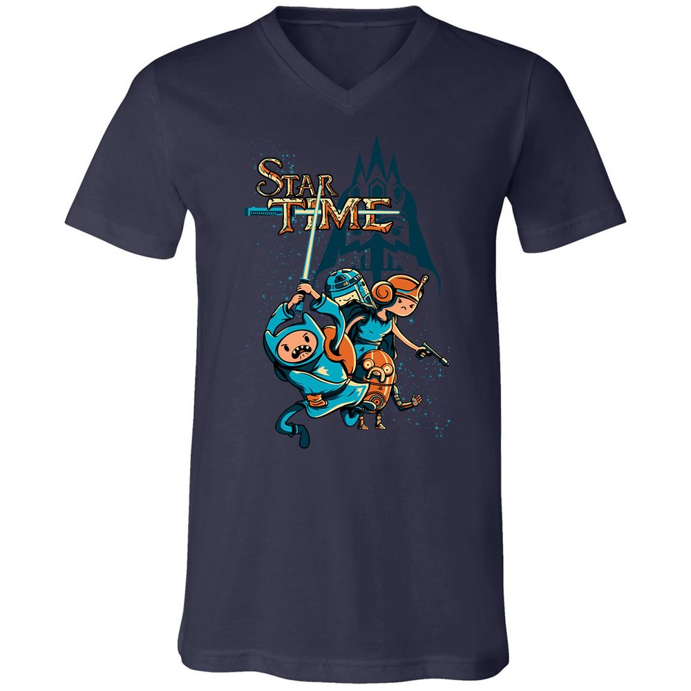 Unisex V-Neck T-Shirt - EL2NDQ5K - Navy - 2
