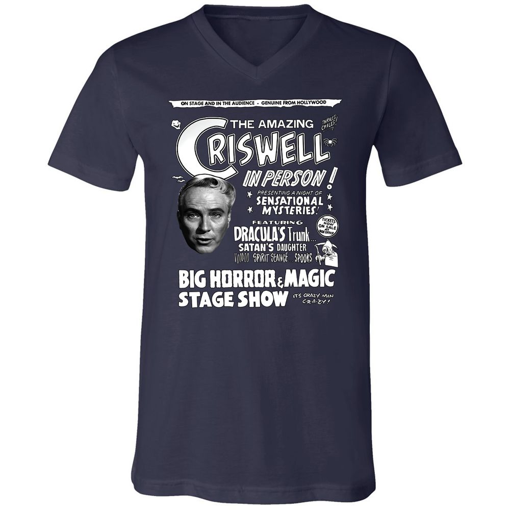 Unisex V-Neck T-Shirt - BN9QW9NK - Navy - 2