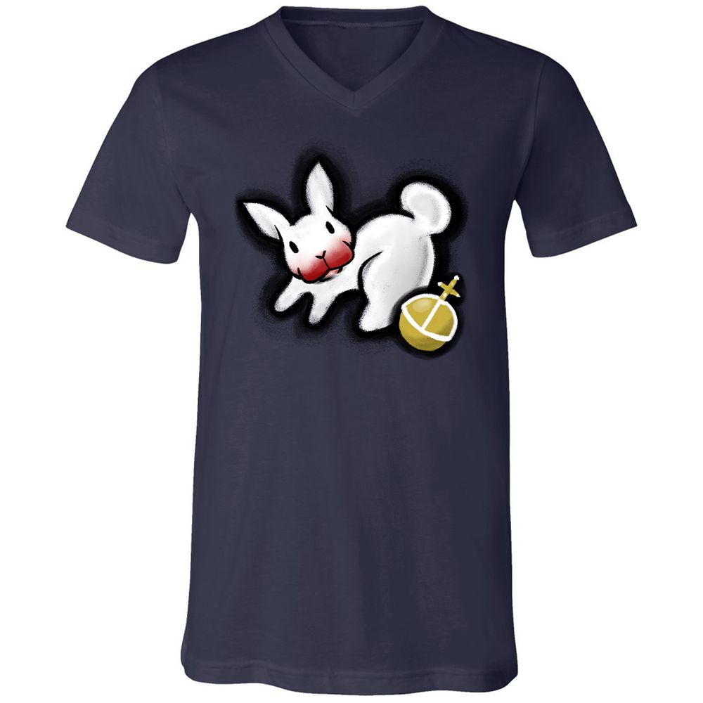 Unisex V-Neck T-Shirt - 2GAP4GEW - Navy - 2