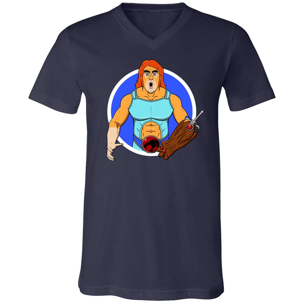 Unisex V-Neck T-Shirt - 44ZHN5FE - Navy - 2