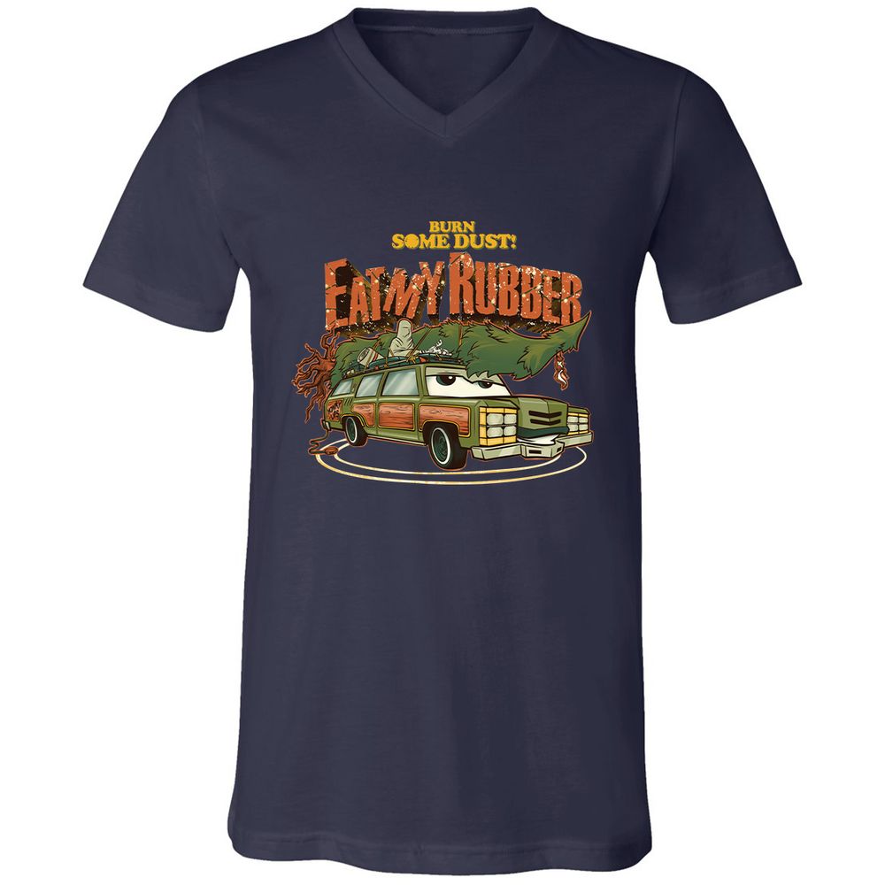 Unisex V-Neck T-Shirt - 7GU7TZKK - Navy - 2