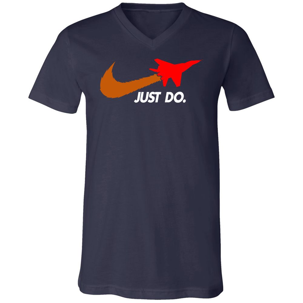 Unisex V-Neck T-Shirt - CVK4X2K5 - Navy - 2
