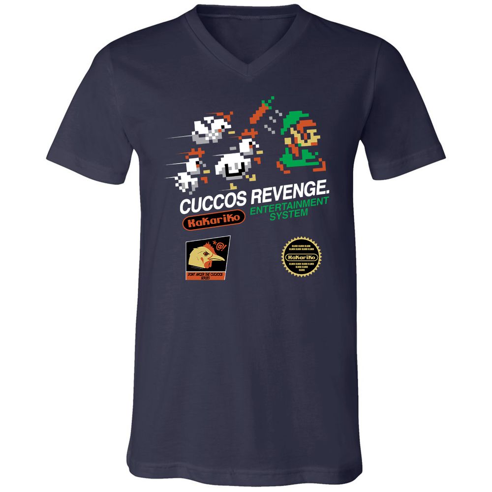 Unisex V-Neck T-Shirt - 5YHBQBQD - Navy - 2
