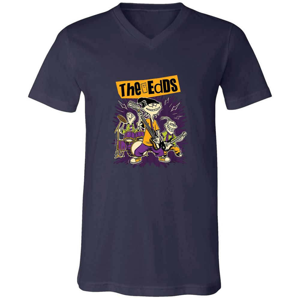 Unisex V-Neck T-Shirt - SL4ZFT9R - Navy - 2