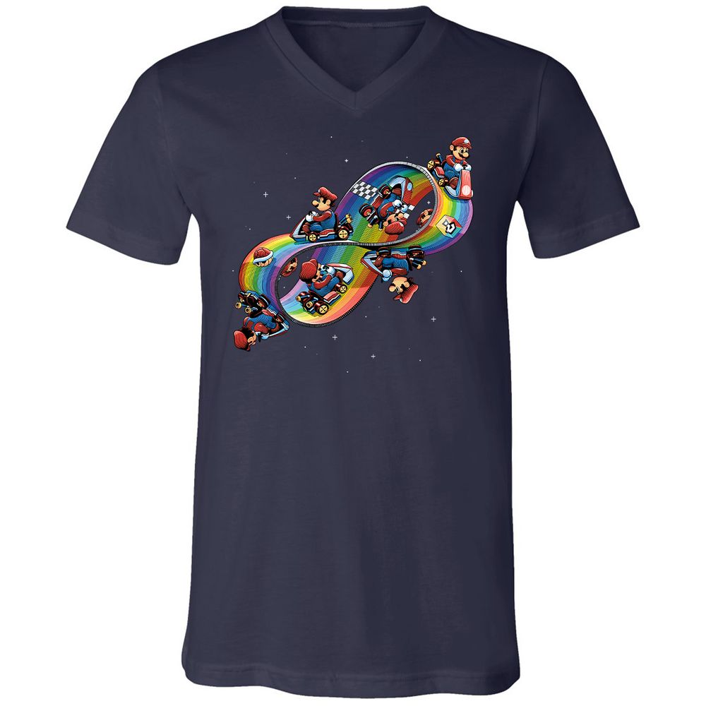 Unisex V-Neck T-Shirt - BV8BXCJY - Navy - 2