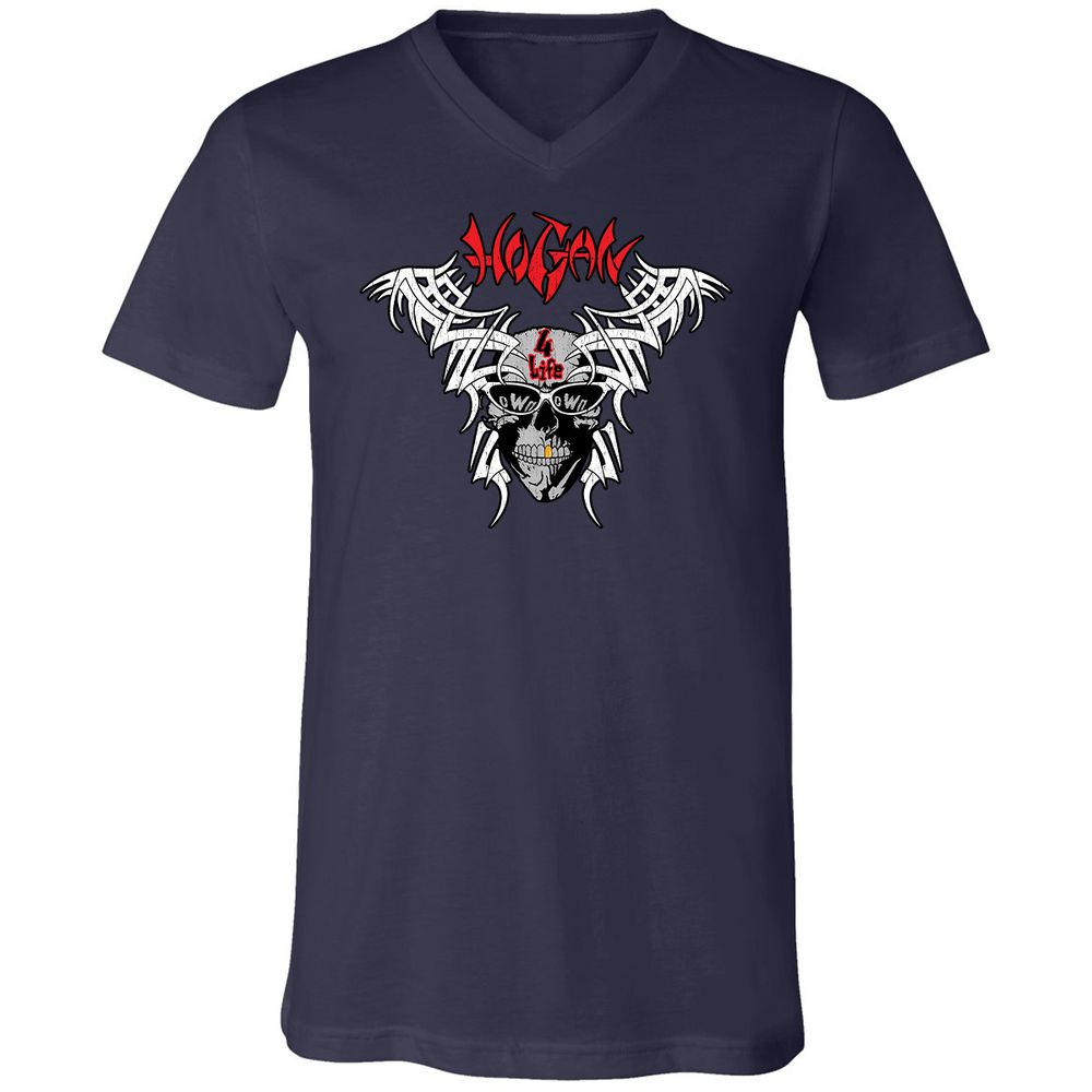 Unisex V-Neck T-Shirt - QKHZQ6EX - Navy - 2