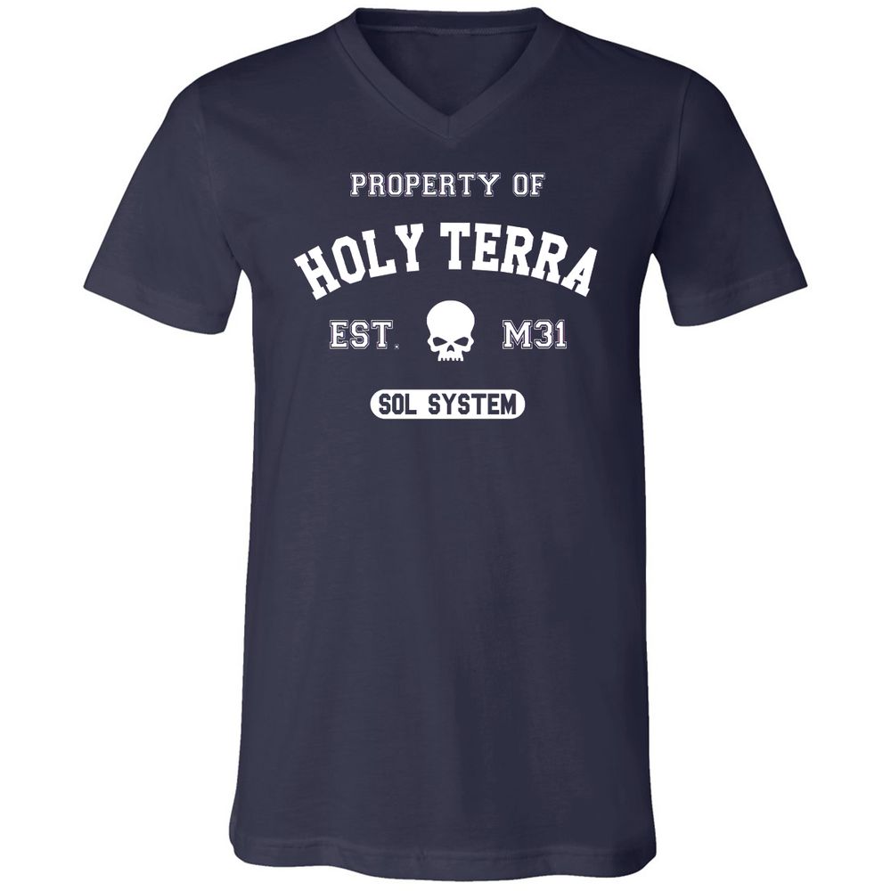 Unisex V-Neck T-Shirt - 9V971W3H - Navy - 2