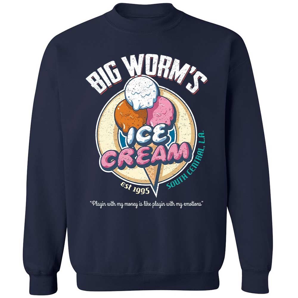Big Worm's Ice Cream - Navy - 2