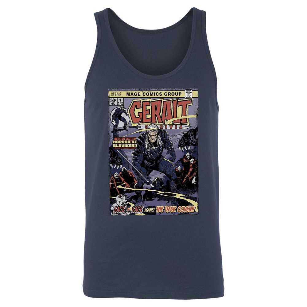 Unisex Jersey Tank - UD9VZRKG - Navy - 2