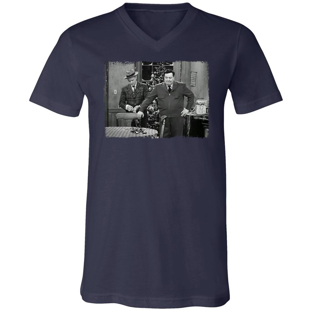 Unisex V-Neck T-Shirt - ZUZRZUPZ - Navy - 2