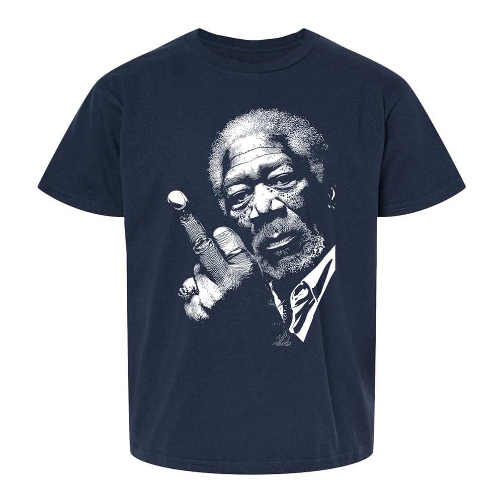 Morgan Freeman middle finger - Navy - 2