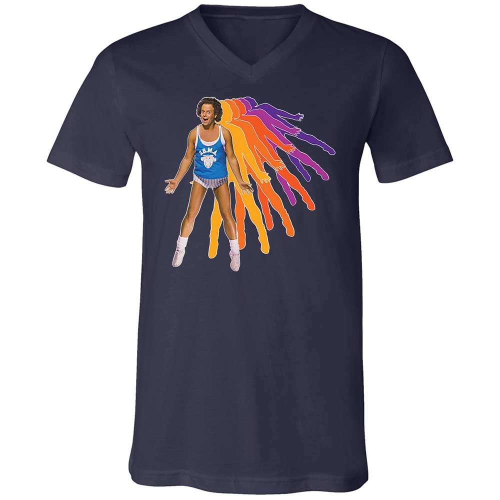 Unisex V-Neck T-Shirt - 5F4PRZ85 - Navy - 2
