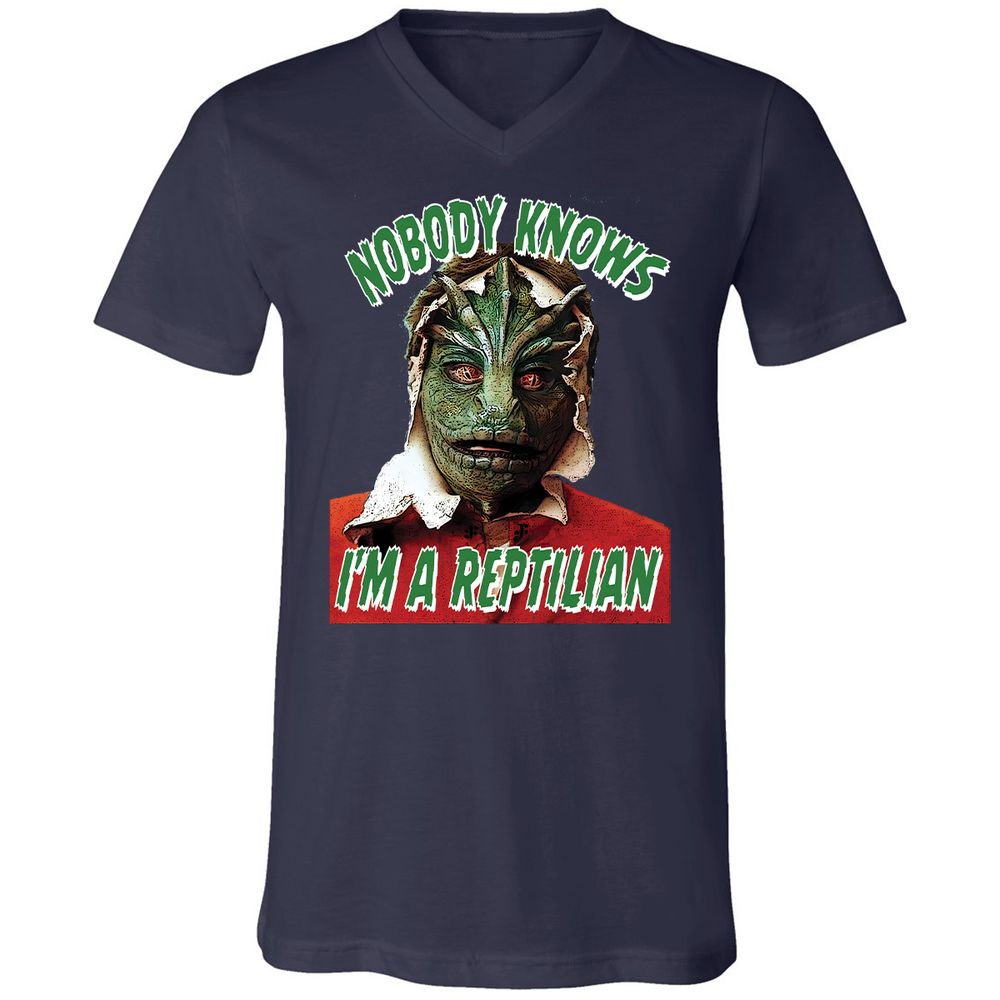 Unisex V-Neck T-Shirt - 3BEGK8AX - Navy - 2