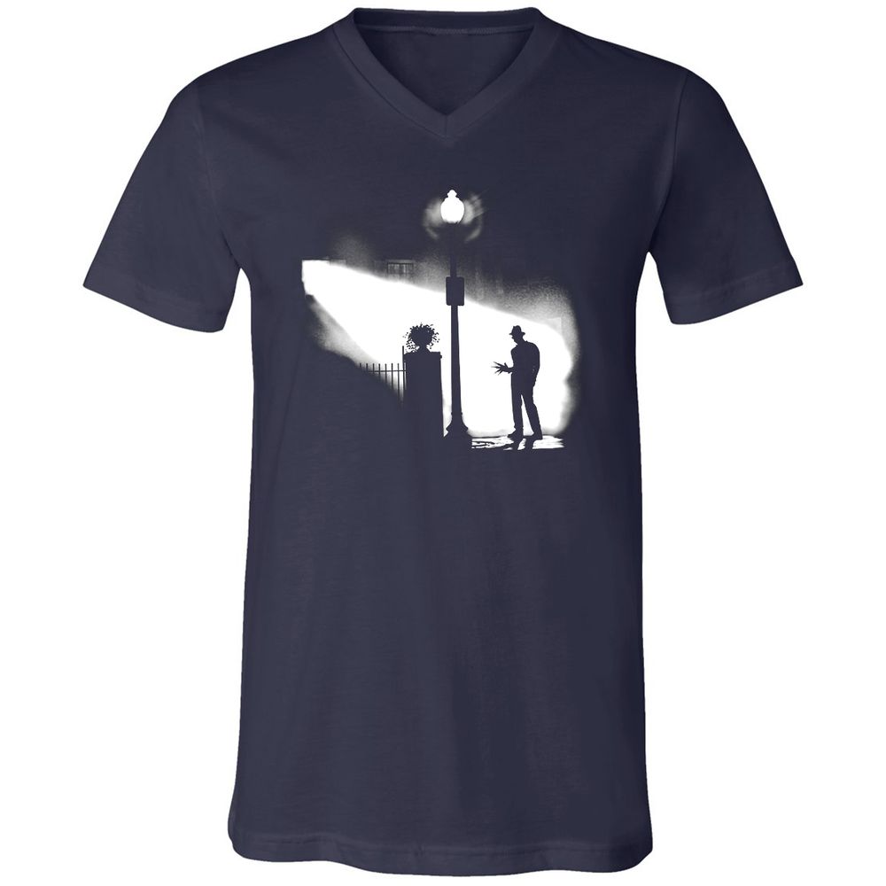 Unisex V-Neck T-Shirt - ZKA5L1MQ - Navy - 2