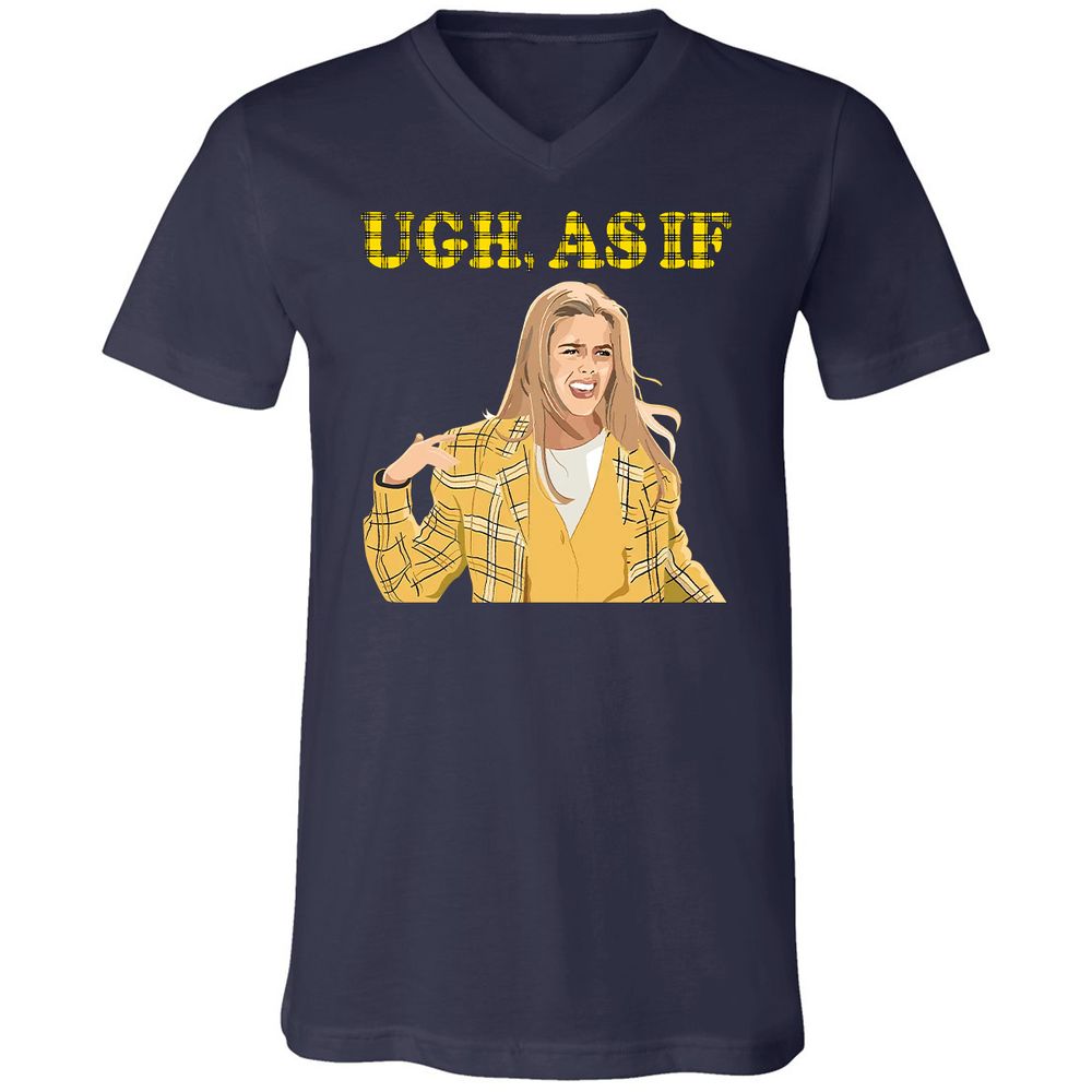 Unisex V-Neck T-Shirt - 4SN6LVST - Navy - 2