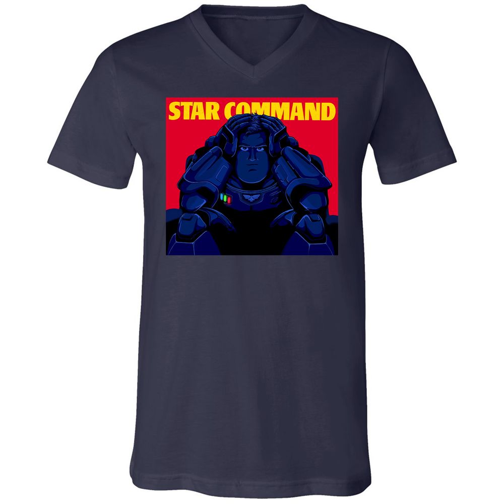 Unisex V-Neck T-Shirt - L4BCG3JN - Navy - 2