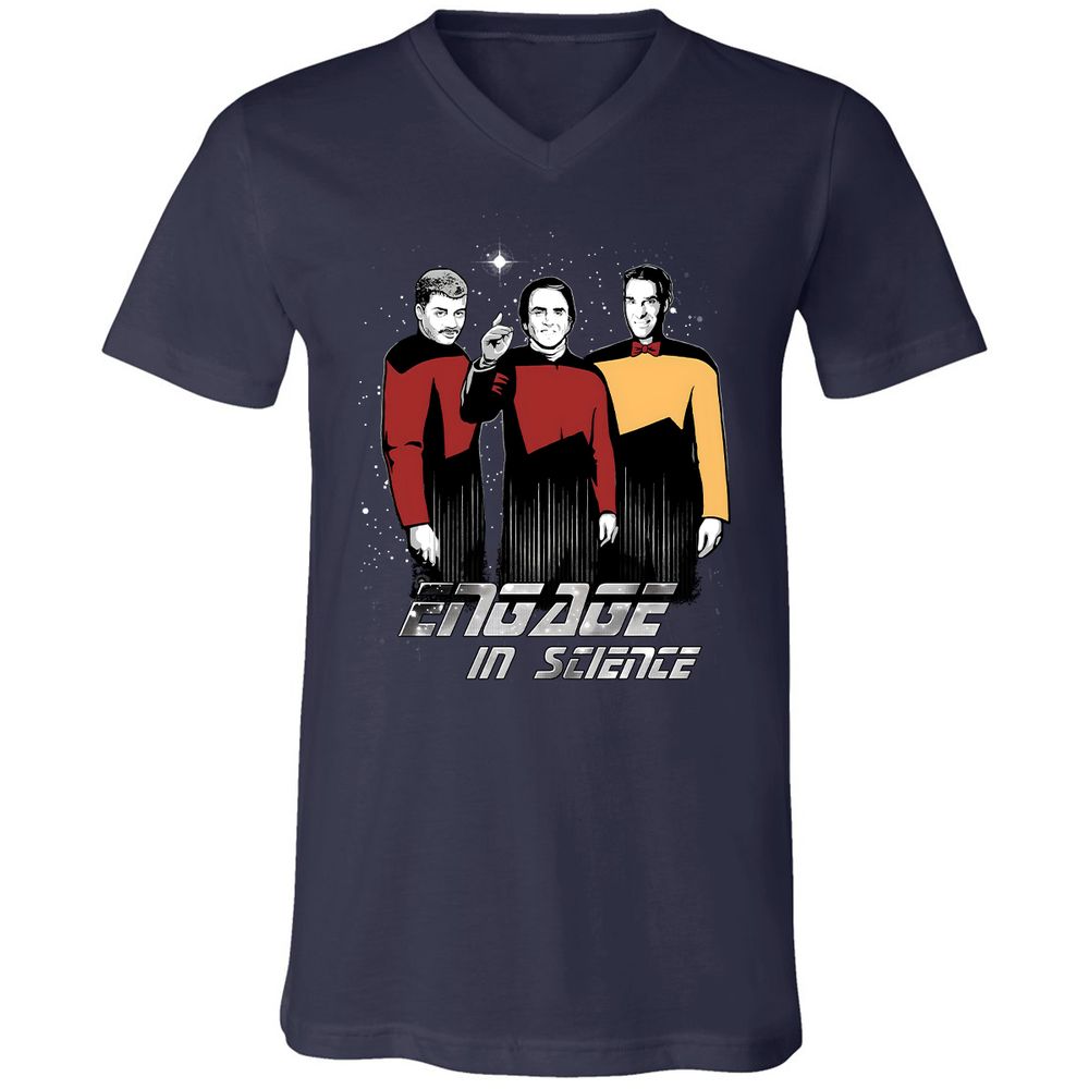 Unisex V-Neck T-Shirt - AMW1DLYR - Navy - 2