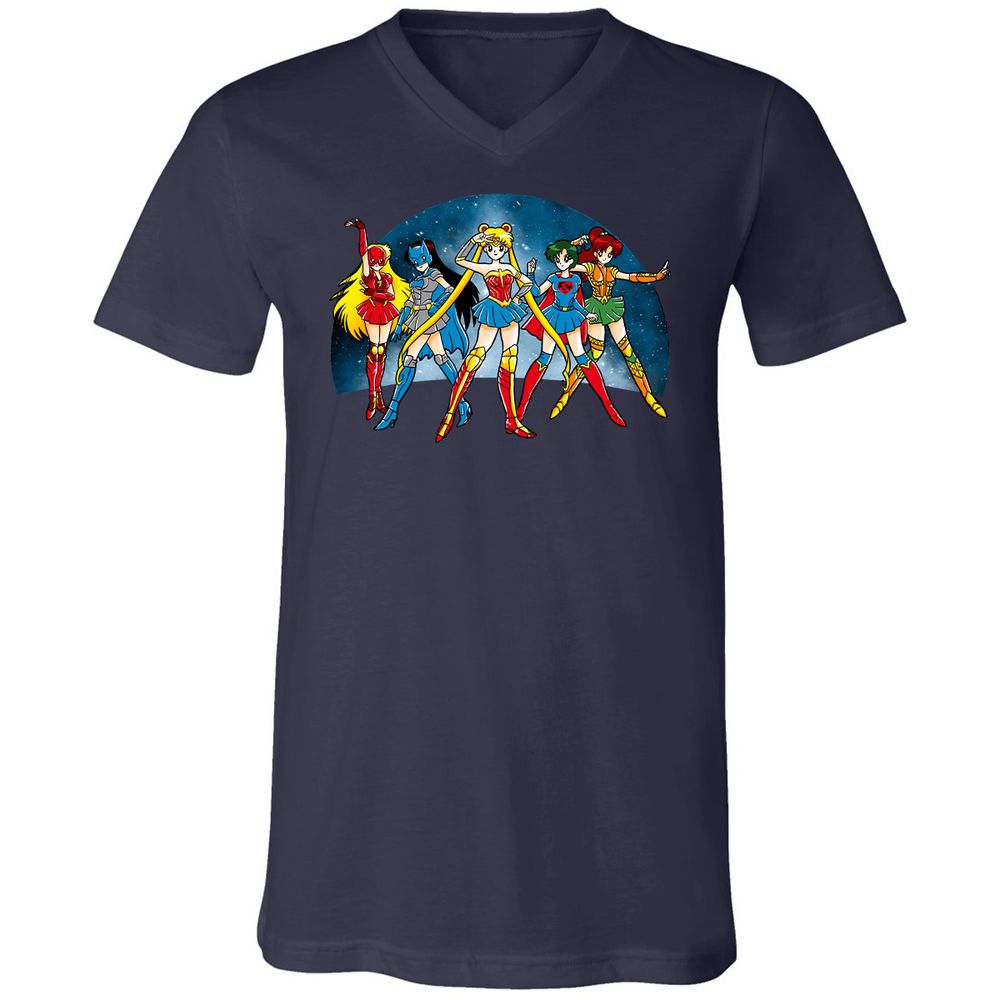 Unisex V-Neck T-Shirt - GTLCLLY7 - Navy - 2
