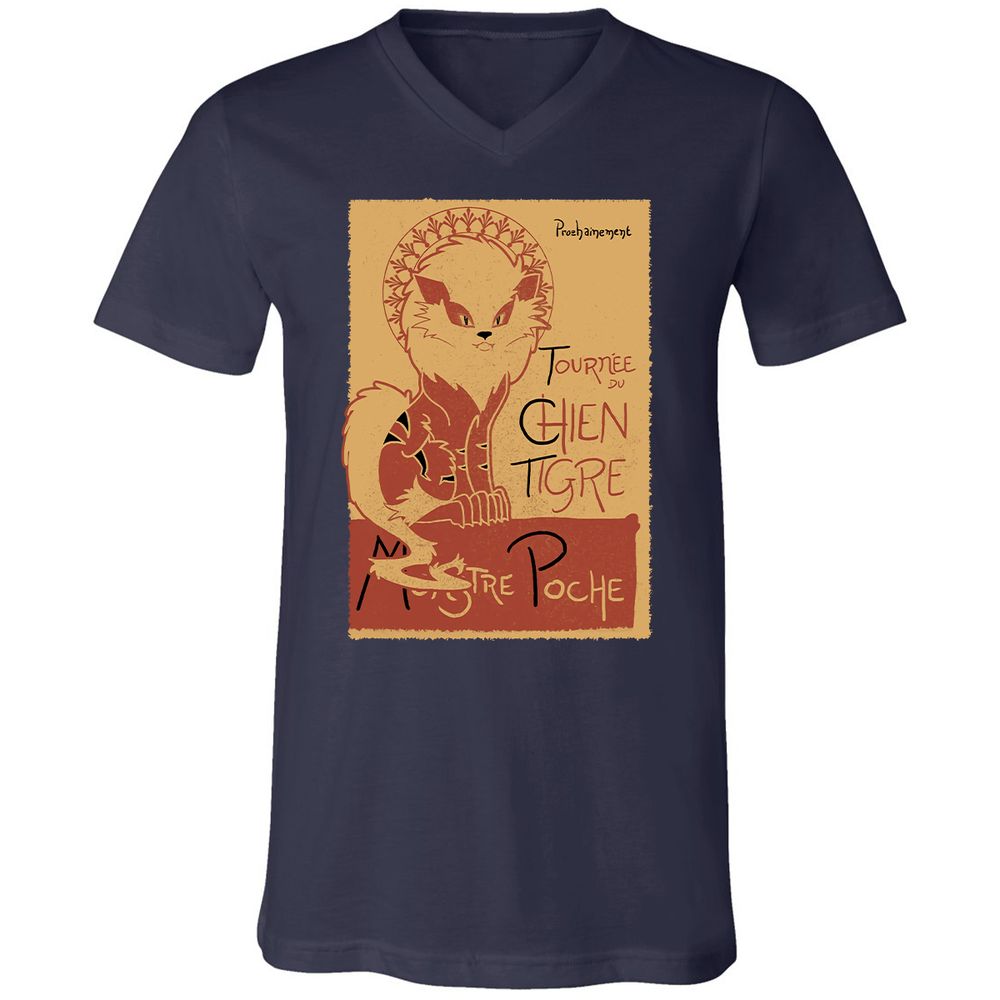 Unisex V-Neck T-Shirt - RN5LJTZE - Navy - 2