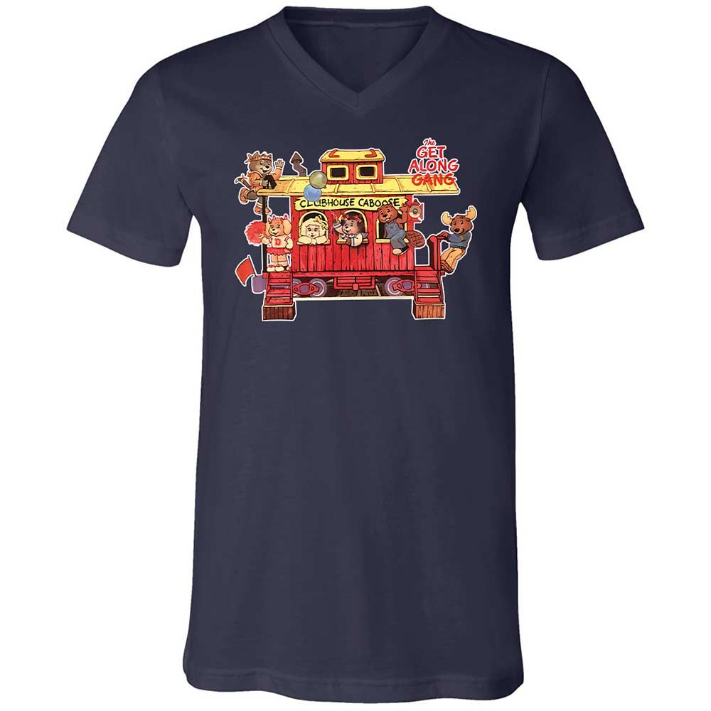 Unisex V-Neck T-Shirt - 74U9P9J7 - Navy - 2