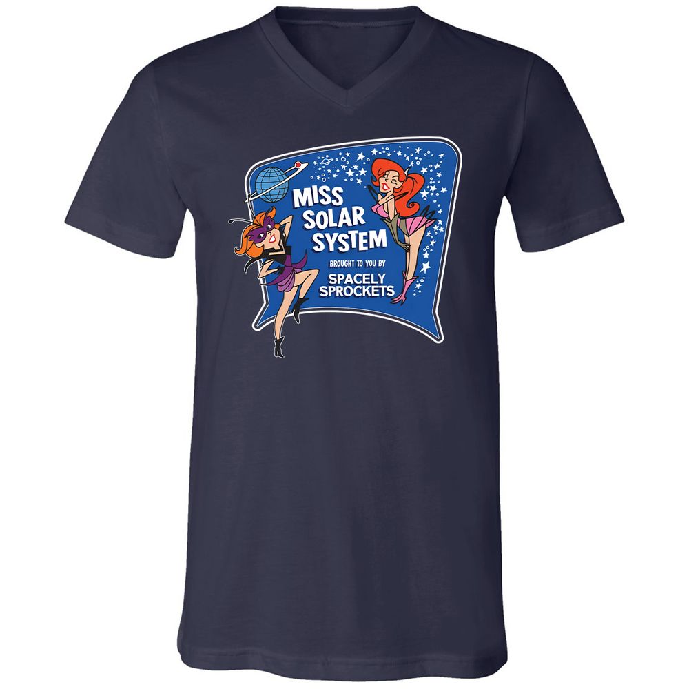 Unisex V-Neck T-Shirt - 53KA71NW - Navy - 2