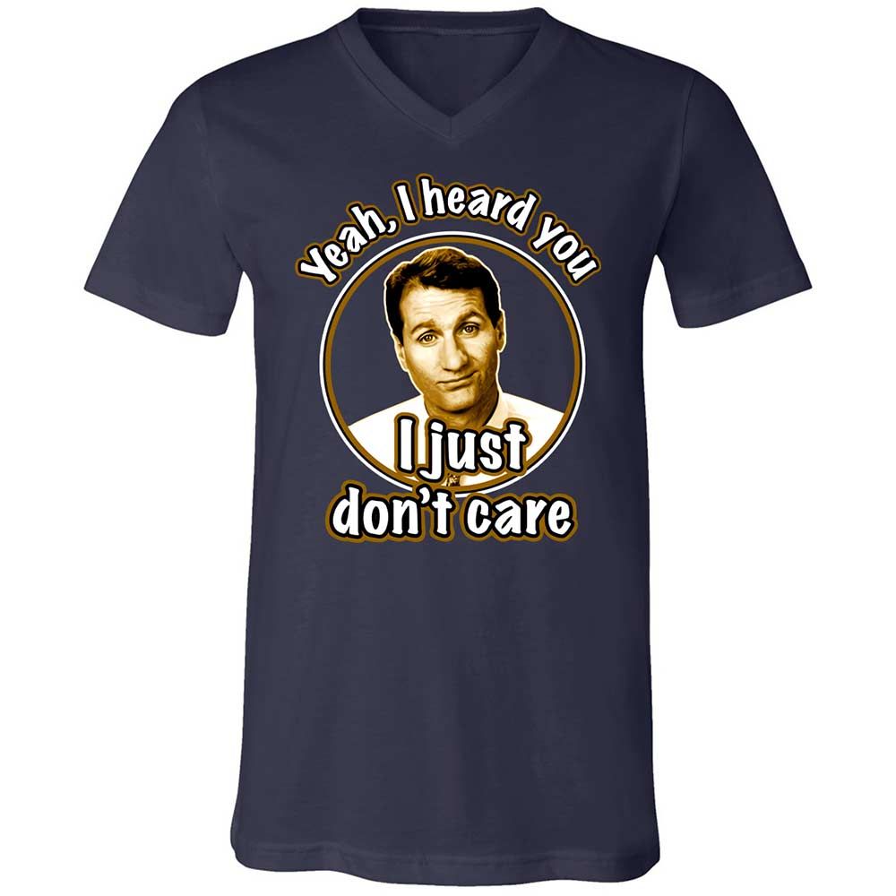 Unisex V-Neck T-Shirt - QQF6A3GS - Navy - 2