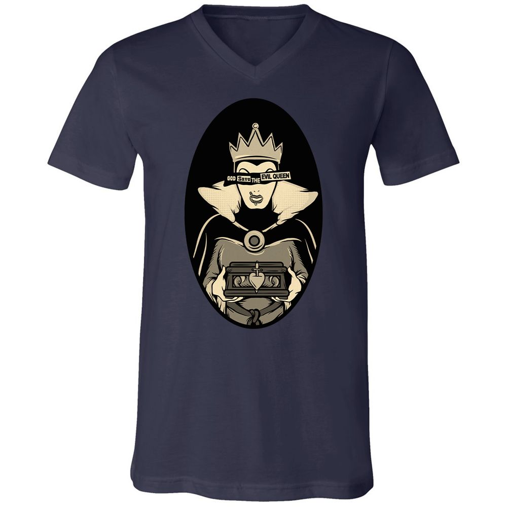 Unisex V-Neck T-Shirt - ZYYVSLRC - Navy - 2