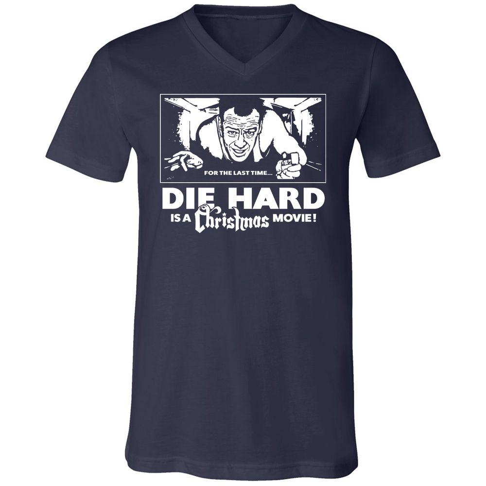 Unisex V-Neck T-Shirt - HDZBUXF8 - Navy - 2