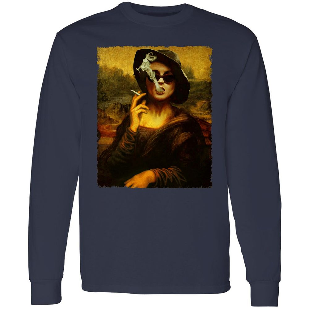 Long Sleeve T-Shirt - REQLPQFD - Navy - 2