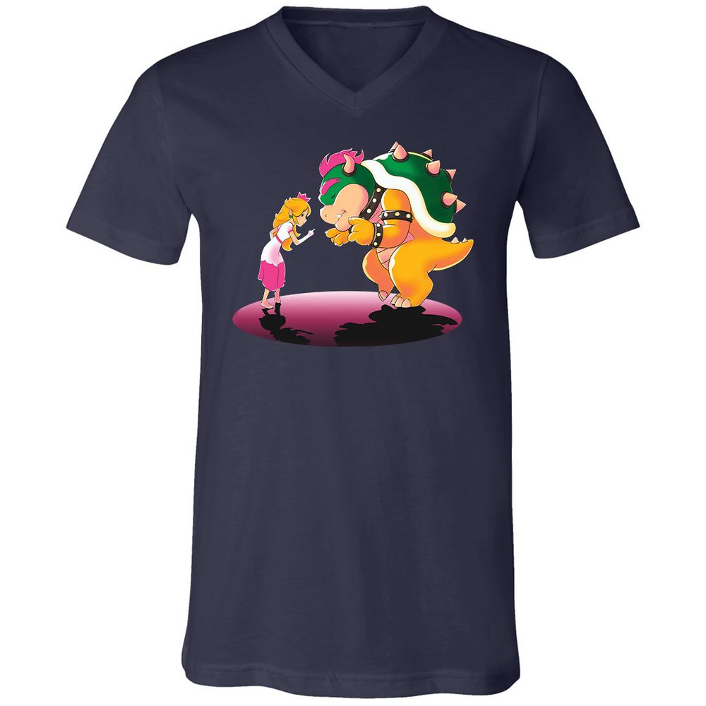 Unisex V-Neck T-Shirt - LNJTFT3E - Navy - 2