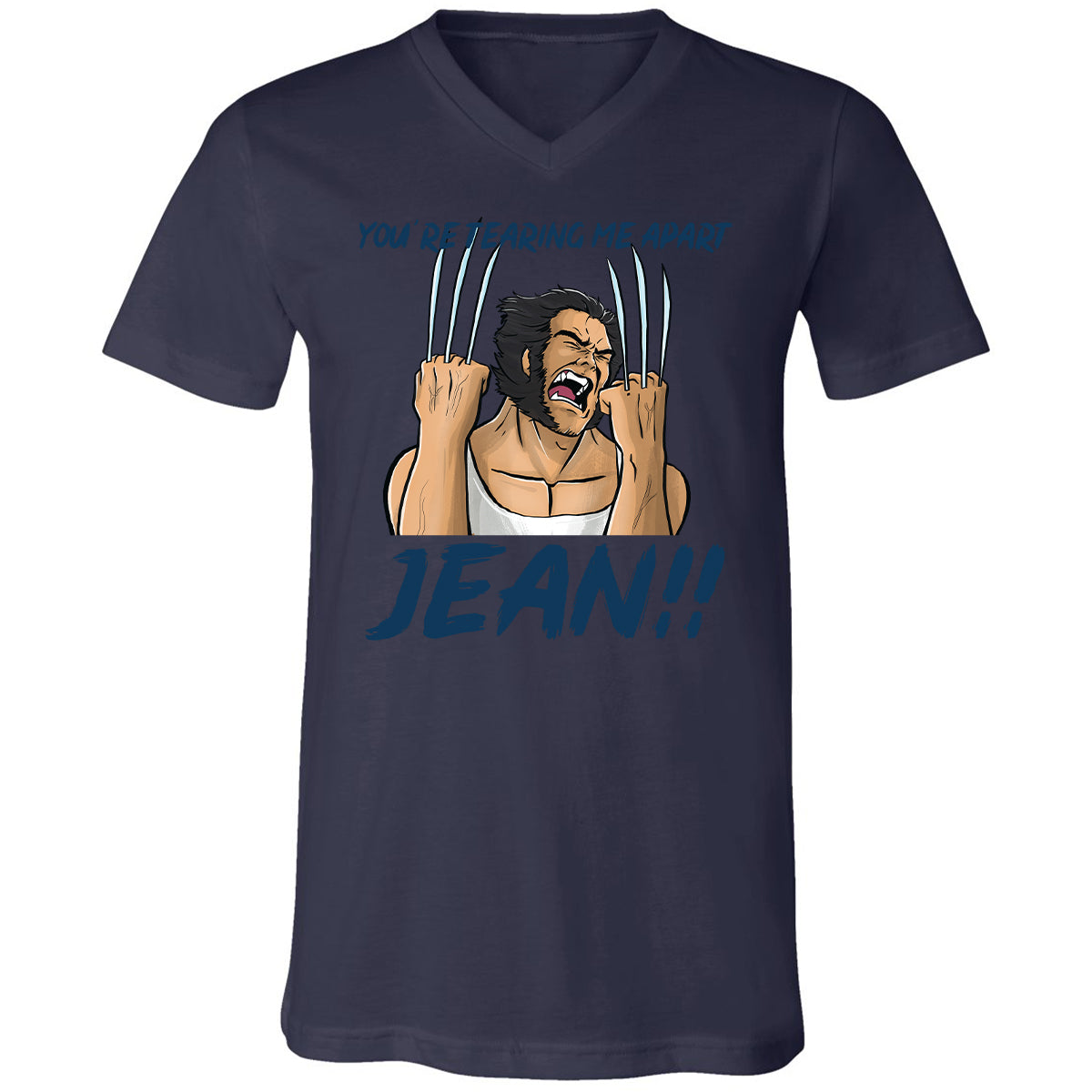 Unisex V-Neck T-Shirt - ET11HKW5 - Navy - 2