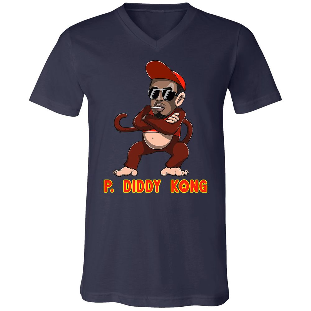 Unisex V-Neck T-Shirt - 9TQ1A26L - Navy - 2