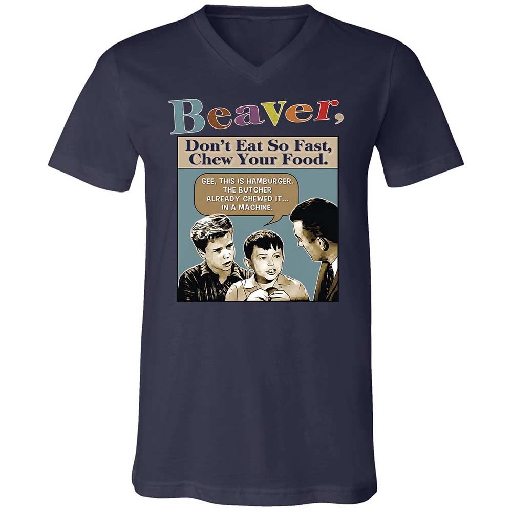 Unisex V-Neck T-Shirt - P4D9LL38 - Navy - 2