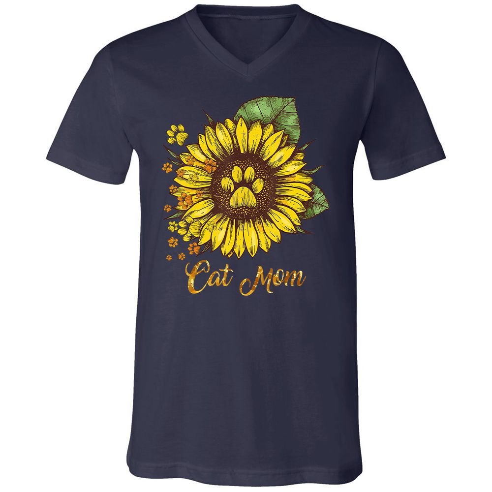 Unisex V-Neck T-Shirt - UUFEKDES - Navy - 2