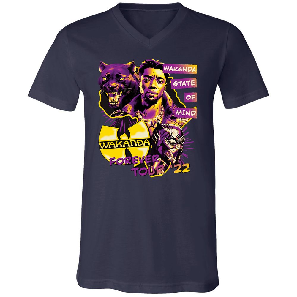 Unisex V-Neck T-Shirt - M84ZT2BX - Navy - 2