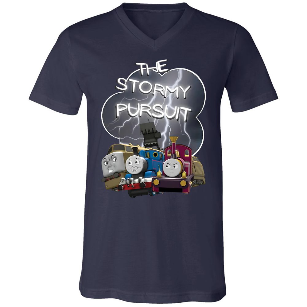 Unisex V-Neck T-Shirt - 465VYU2L - Navy - 2