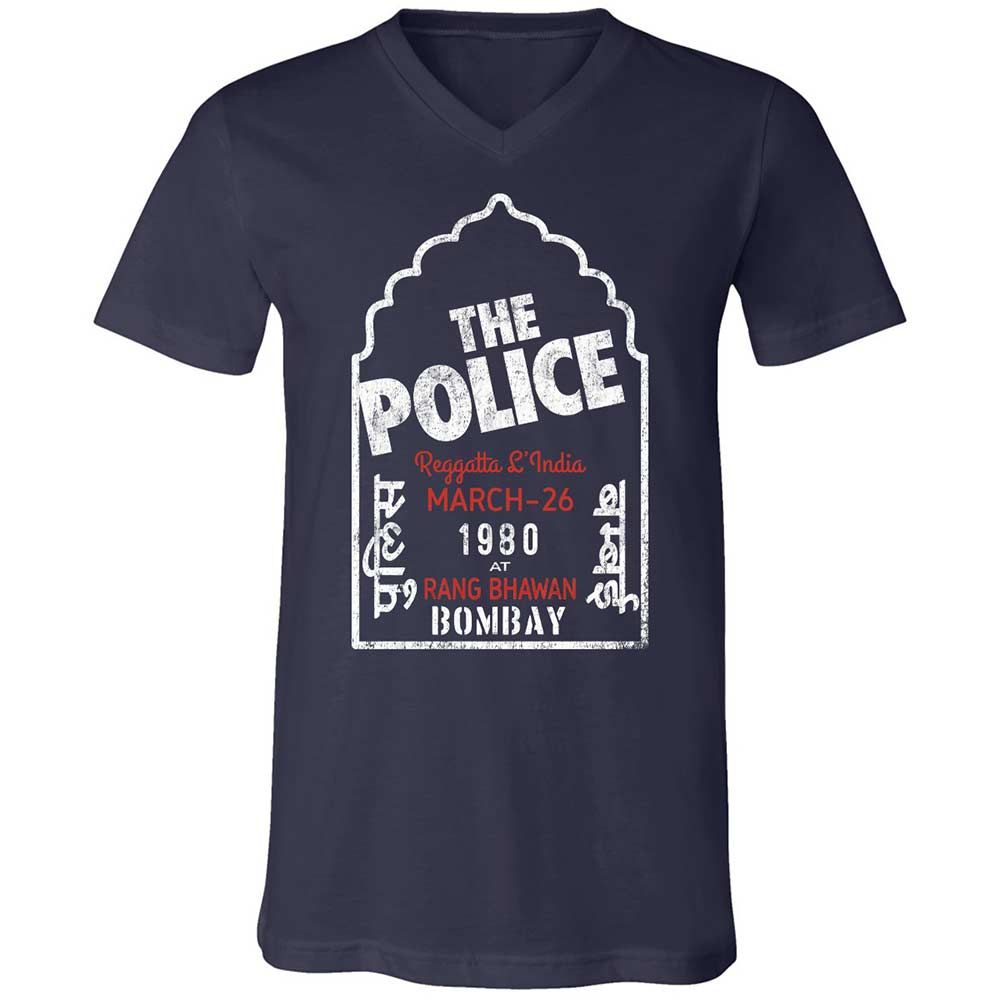 Unisex V-Neck T-Shirt - X9VRX3AS - Navy - 2