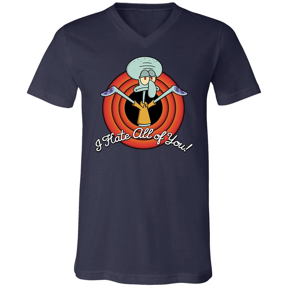 Unisex V-Neck T-Shirt - BR1SMUNR - Navy - 2