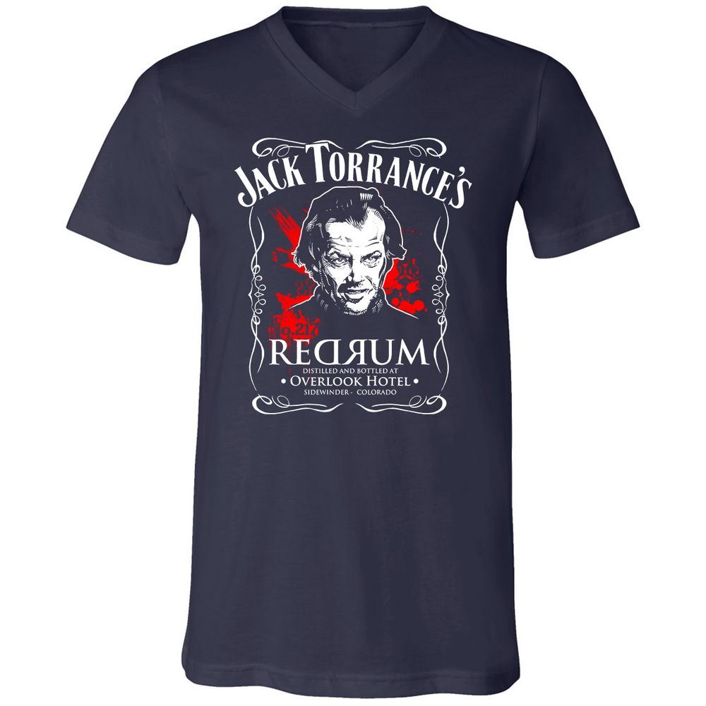 Unisex V-Neck T-Shirt - HHXN4P3M - Navy - 2
