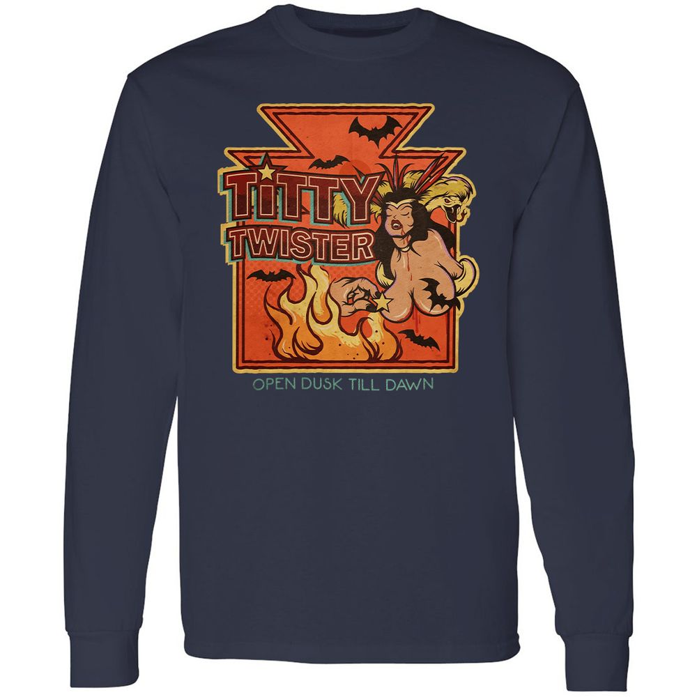 Long Sleeve T-Shirt - 712DV3RG - Navy - 2