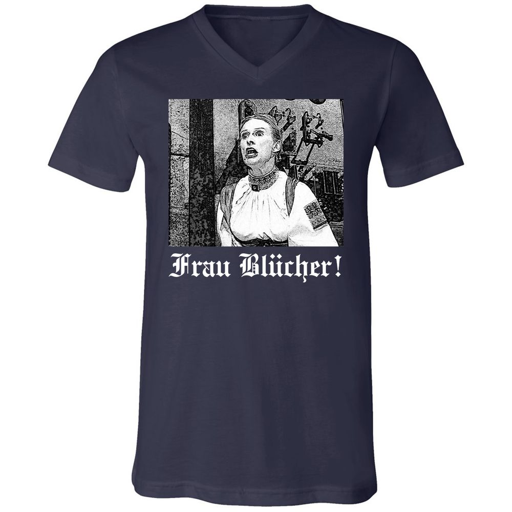 Unisex V-Neck T-Shirt - HQ9KY4Y8 - Navy - 2