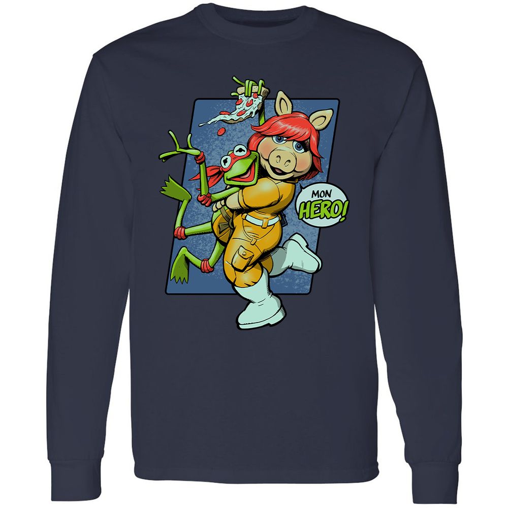 Long Sleeve T-Shirt - RSJXVDEK - Navy - 2