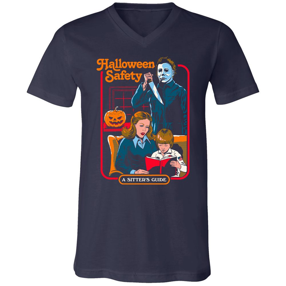 Unisex V-Neck T-Shirt - MFZVLC44 - Navy - 2