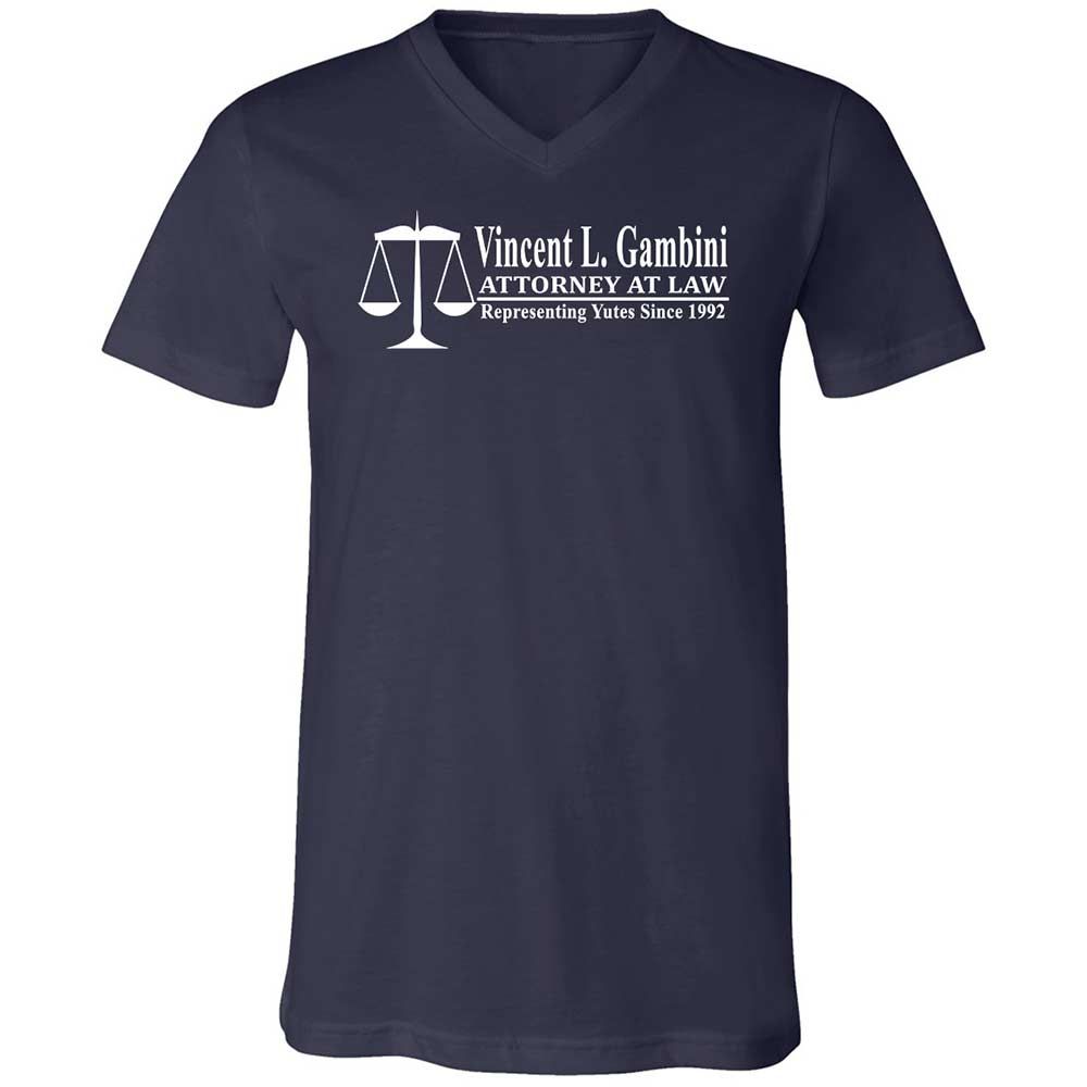 Unisex V-Neck T-Shirt - UN5WVF4K - Navy - 2