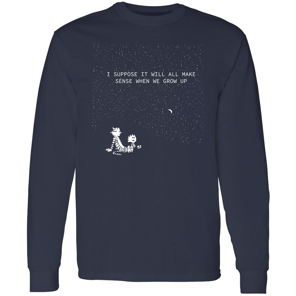 Calvin and Hobbes Stars - Navy - 2