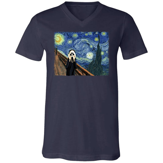 Unisex V-Neck T-Shirt - 6UFDKYBR - Navy - 2