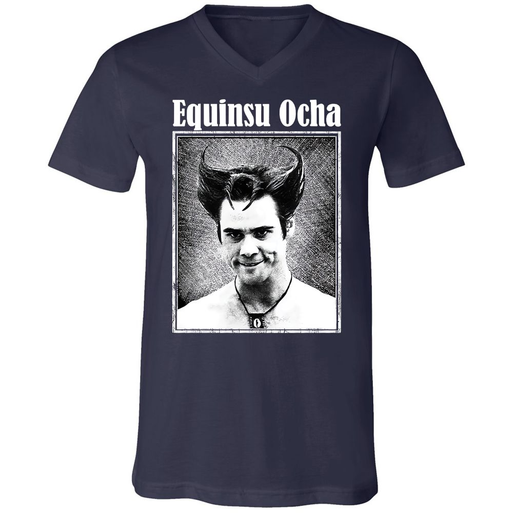 Unisex V-Neck T-Shirt - P45U8457 - Navy - 2