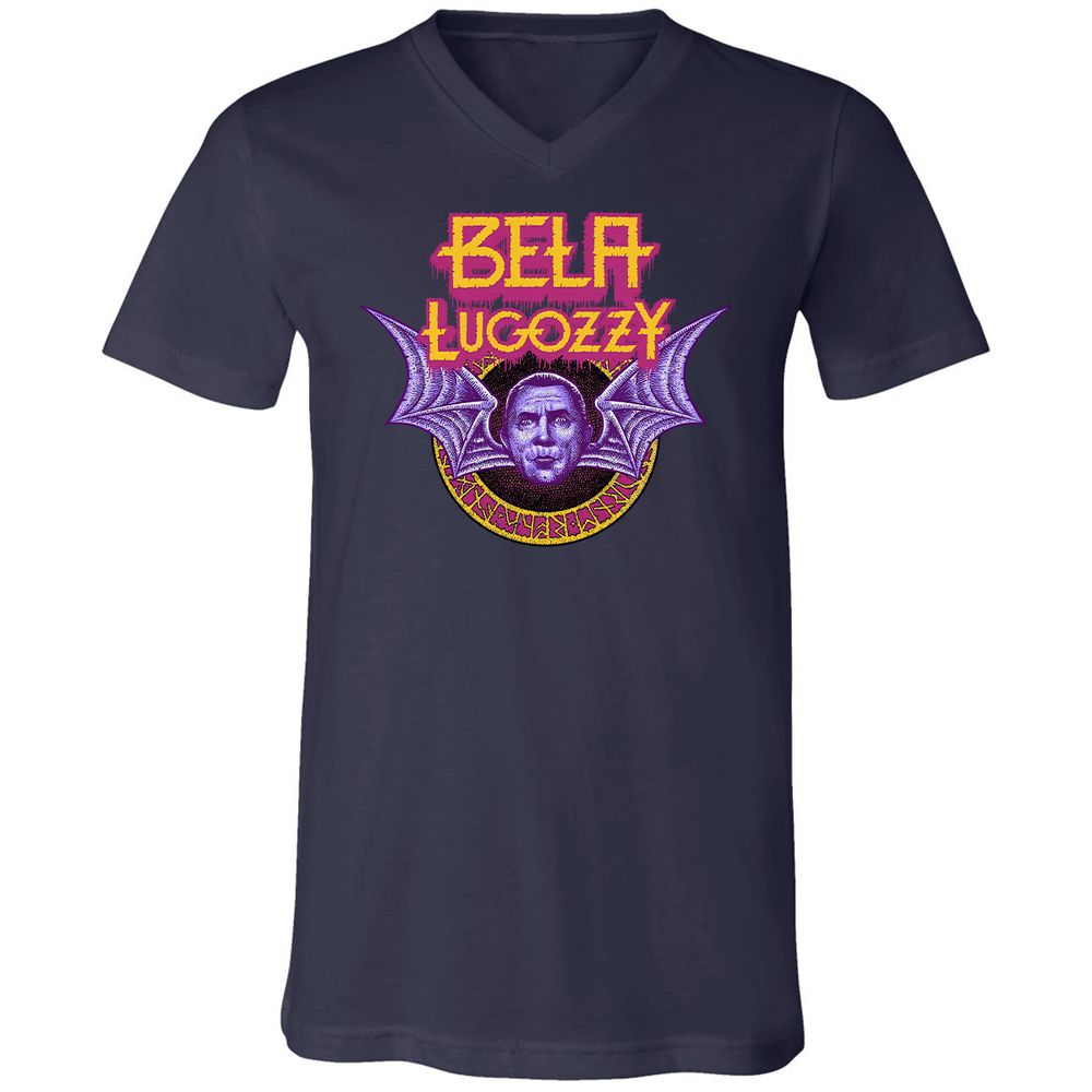 Unisex V-Neck T-Shirt - R8VCZBHF - Navy - 2