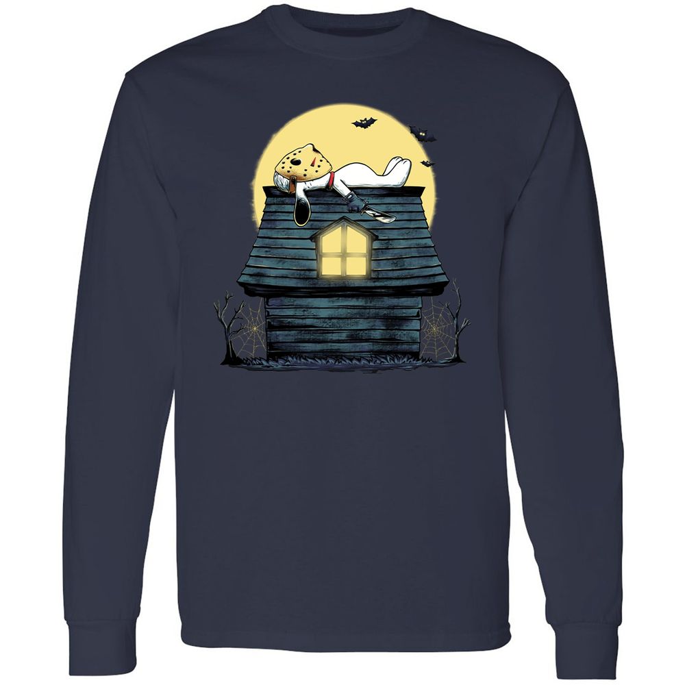 Long Sleeve T-Shirt - CFBQMQJG - Navy - 2