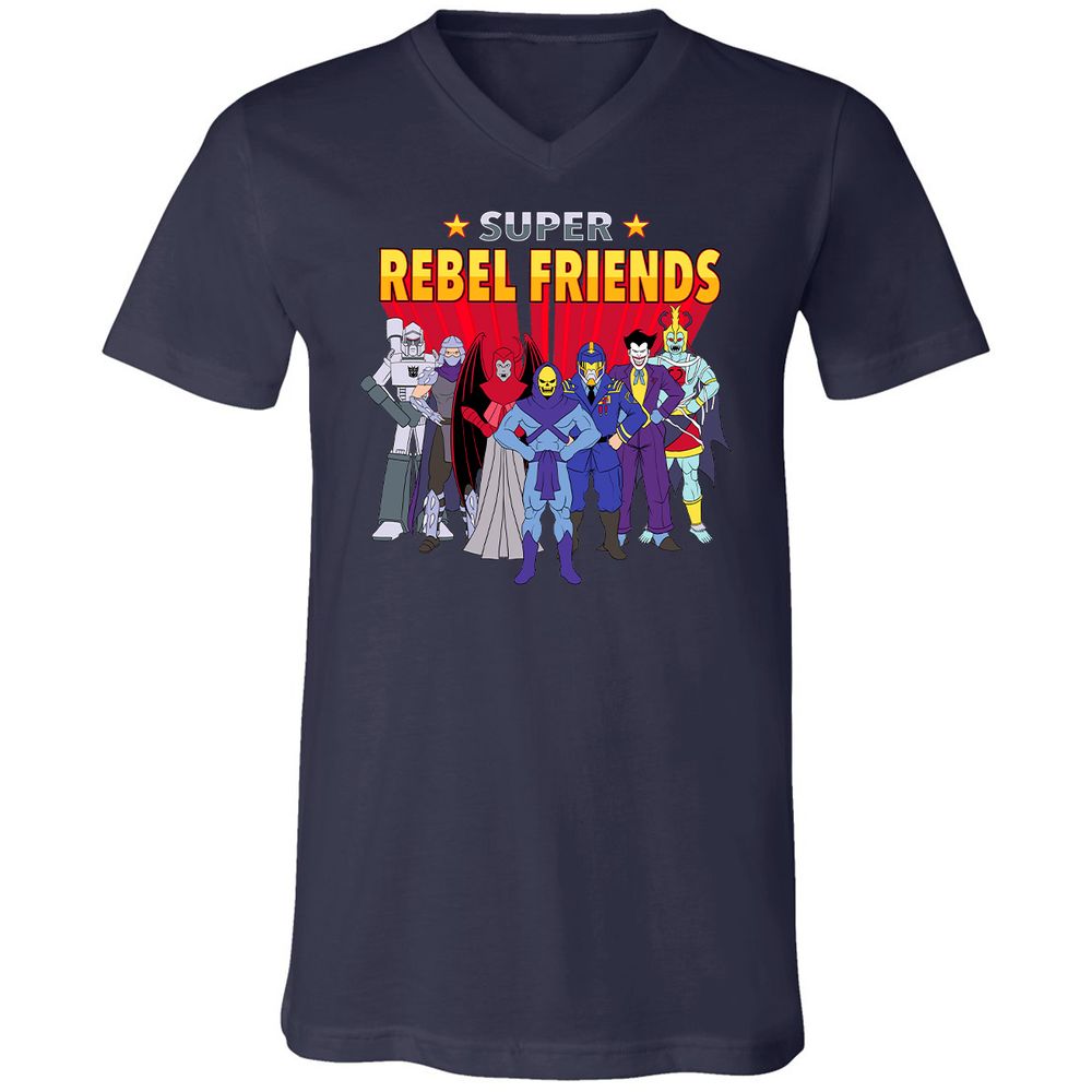 Unisex V-Neck T-Shirt - 1WEC5NDE - Navy - 2